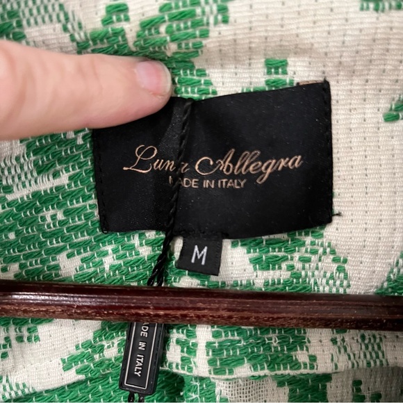 Chico's Green and White Botanical Print Blazer - Picture 4 of 10